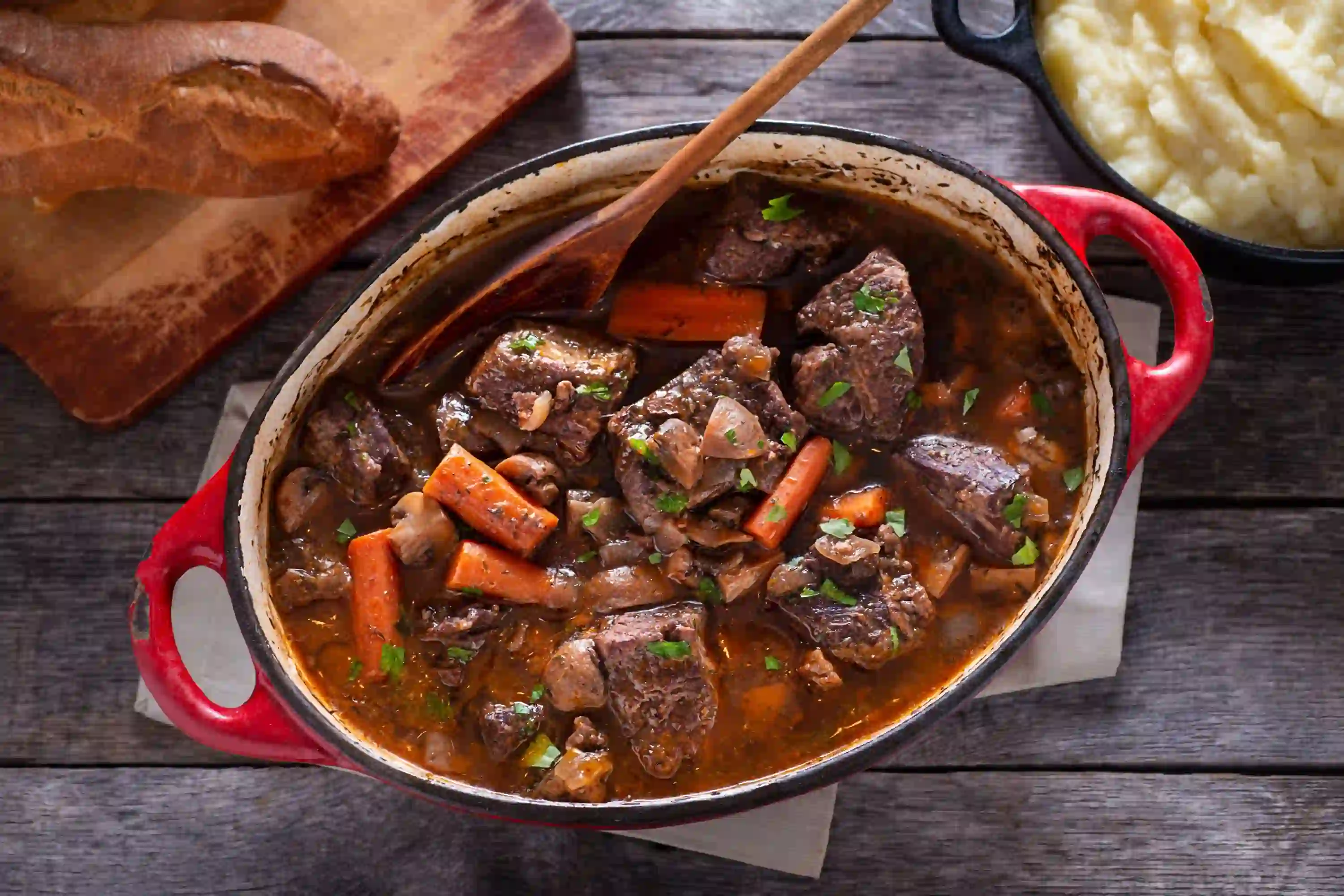 Slow-cooked beef stew